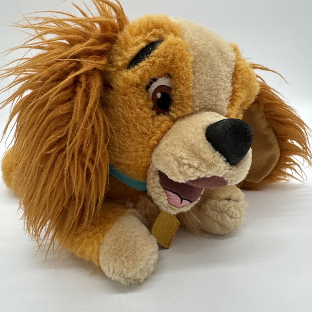 Lady and the Tramp Plush 11" Older Model Felt Dog Tag Disney Store Disney Dog